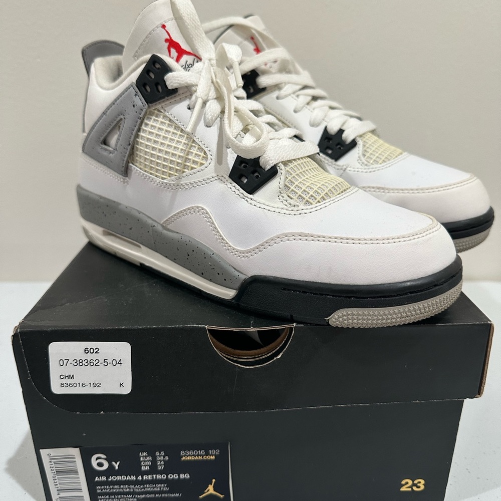 Air Jordan 4 Retro White Cement GS